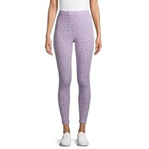 Leggings ~ lavender with white flowers